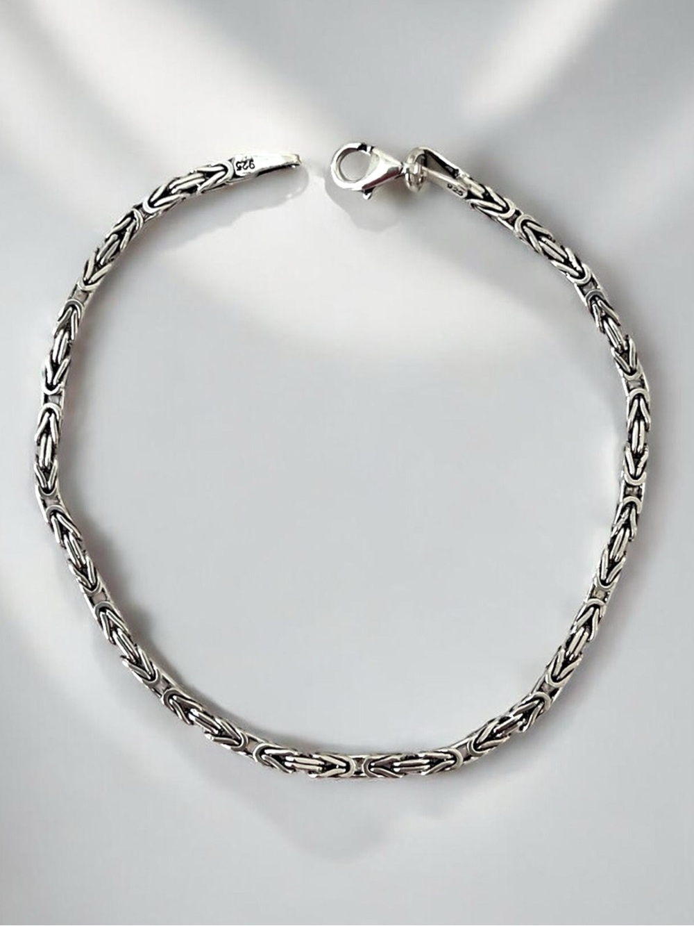 Sterling Silver Byzantine Link Bracelet